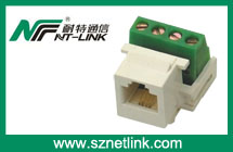 NT-K024B Screw Type Cat3 RJ45 Keystone Jack