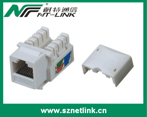 NT-K008 Cat5e&Cat6 90 degree UTP RJ45 Keystone Jack